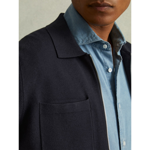 REISS RIVERS Knitted Zip Through Jacket